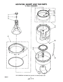 04 - Agitator, Basket And Tub parts for Whirlpool Washer LA5460XMW0 from AppliancePartsPros.com