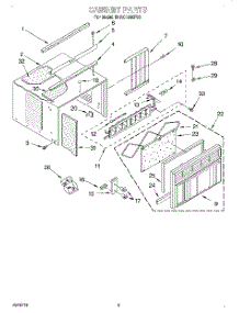 03 - Cabinet parts for Whirlpool Air Conditioner BHAC1000FS0 from AppliancePartsPros.com