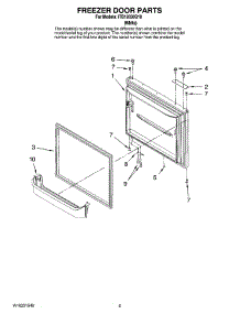 03 - Freezer Door Parts parts for Whirlpool Refrigerator ITB19330Q10 from AppliancePartsPros.com