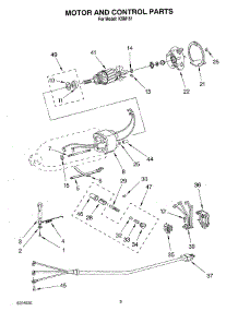 05 - Motor And Control parts for Kitchenaid Mixer KSM151 from AppliancePartsPros.com