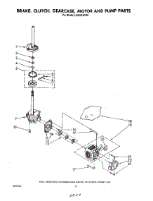06 - Brake, Clutch, Gearcase, Motor And Pump parts for Whirlpool Washer LA5591XPW4 from AppliancePartsPros.com