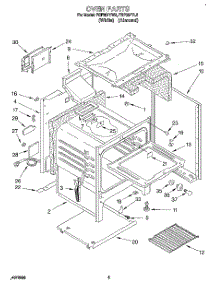 05 - Oven parts for Whirlpool Range FGP357YW2 from AppliancePartsPros.com