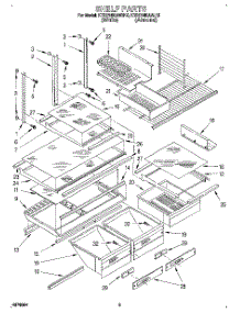 04 - Shelf, Lit / Optional parts for Kitchenaid Refrigerator KTRC18KAAL10 from AppliancePartsPros.com