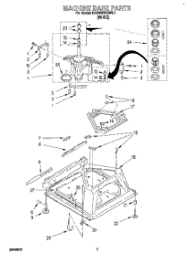 05 - Machine Base parts for Kitchenaid Washer KAWE870BWH1 from AppliancePartsPros.com