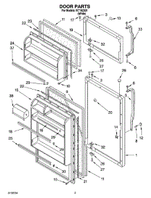 02 - Door Parts parts for Whirlpool Refrigerator IKT162301 from AppliancePartsPros.com