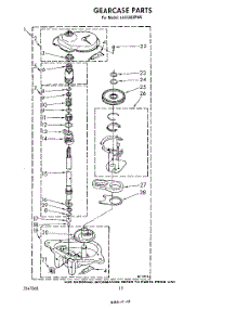 10 - Gearcase parts for Whirlpool Washer LA5530XPW6 from AppliancePartsPros.com
