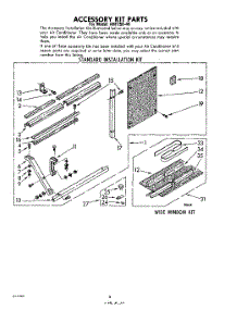 05 - Accessory Kit parts for Whirlpool Air Conditioner AHF25040 from AppliancePartsPros.com