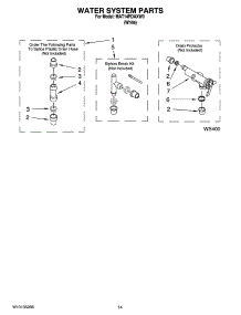 11 - Water System Parts, Optional Parts (Not Included) parts for Whirlpool Washer MAT14PDAXW0 from AppliancePartsPros.com