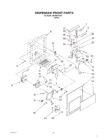 09 - Dispenser Front parts for Whirlpool Refrigerator 3XKGN705001 from AppliancePartsPros.com