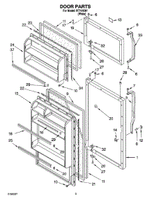 02 - Door Parts parts for Whirlpool Refrigerator IKT141301 from AppliancePartsPros.com
