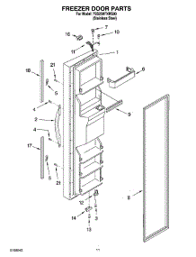 07 - Freezer Door Parts parts for Whirlpool Refrigerator 7SS25HFXMS00 from AppliancePartsPros.com
