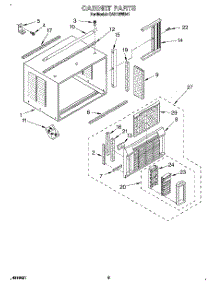 04 - Cabinet parts for Whirlpool Air Conditioner CAH12WB41 from AppliancePartsPros.com