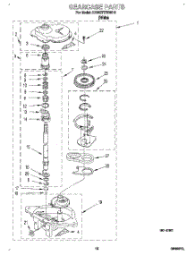 09 - Gearcase parts for Kitchenaid Washer KAWE777BWH1 from AppliancePartsPros.com