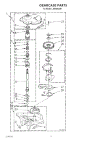 11 - Gearcase parts for Whirlpool Washer LA6090XSW1 from AppliancePartsPros.com