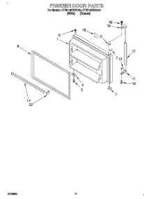 02 - Freezer Door parts for Kitchenaid Refrigerator KTHD18KDAL00 from AppliancePartsPros.com