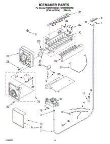 12 - Ice Maker, Optional parts for Whirlpool Refrigerator 5VGS9SHGKQ01 from AppliancePartsPros.com