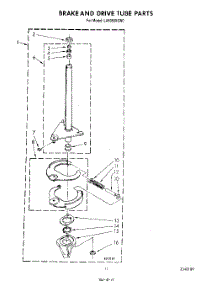 10 - Brake And Drive Tube parts for Whirlpool Washer LA6058XSW0 from AppliancePartsPros.com