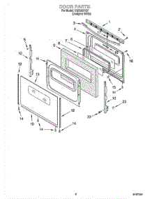 06 - Door, Optional parts for Whirlpool Range CGS365HQ7 from AppliancePartsPros.com