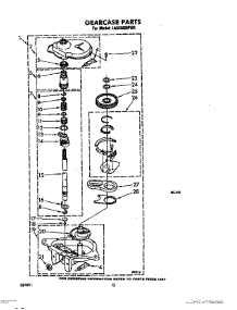 10 - Gearcase parts for Whirlpool Washer LA5550XPW1 from AppliancePartsPros.com
