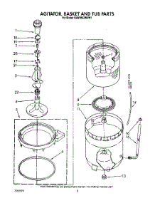 06 - Agitator, Basket And Tub parts for Kitchenaid Washer KAWE842WAL1 from AppliancePartsPros.com