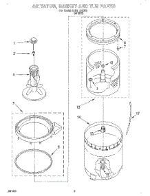 03 - Agitator, Basket And Tub parts for Whirlpool Washer LBR1121EW0 from AppliancePartsPros.com