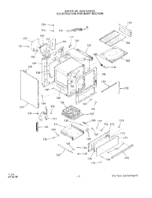 05 - Oven Door parts for Whirlpool Range 1303W0A from AppliancePartsPros.com