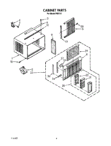 04 - Cabinet parts for Whirlpool Air Conditioner RE81A1 from AppliancePartsPros.com