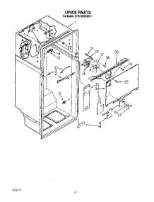 02 - Liner parts for Kitchenaid Refrigerator KTRI18KWWH11 from AppliancePartsPros.com