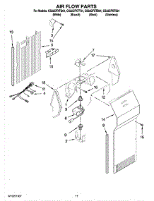 10 - Air Flow Parts parts for Whirlpool Refrigerator CS22CFXTS01 from AppliancePartsPros.com
