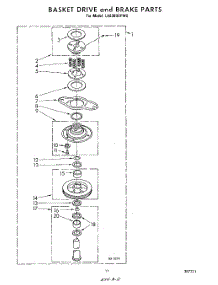 08 - Basket Drive And Brake parts for Whirlpool Washer LA6380XPW0 from AppliancePartsPros.com