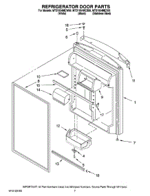 04 - Refrigerator Door Parts parts for Maytag Refrigerator MTB1954MES00 from AppliancePartsPros.com