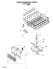06 - Lower Dishrack Parts parts for Whirlpool Dishwasher IMU38760 from AppliancePartsPros.com