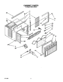 03 - Cabinet parts for Whirlpool Air Conditioner BHAC1200XS1 from AppliancePartsPros.com