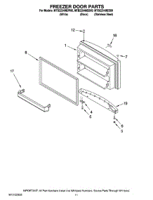 06 - Freezer Door Parts, Optional Parts parts for Maytag Refrigerator MTB2254MEB00 from AppliancePartsPros.com