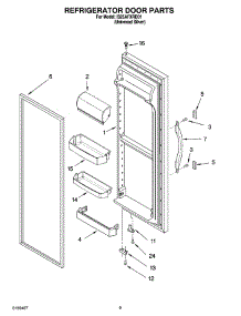 06 - Refrigerator Door Parts parts for Whirlpool Refrigerator IS25AFXRD01 from AppliancePartsPros.com