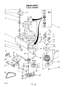 04 - Drive parts for Whirlpool Washer LHA6300W2 from AppliancePartsPros.com