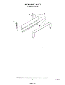 04 - Backguard parts for Whirlpool Range SF3020ERW0 from AppliancePartsPros.com