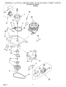 04 - Brake, Clutch, Gearcase, Motor And Pump parts for Whirlpool Washer RAP7244DW0 from AppliancePartsPros.com