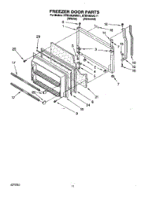 07 - Freezer Door parts for Kitchenaid Refrigerator KTRI18KAAL11 from AppliancePartsPros.com