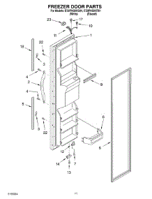 07 - Freezer Door parts for Whirlpool Refrigerator ED2FHGXKT01 from AppliancePartsPros.com