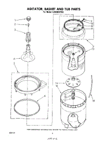 04 - Agitator, Basket And Tub parts for Whirlpool Washer LA6000XPW2 from AppliancePartsPros.com