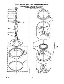 03 - Agitator, Basket And Tub parts for Whirlpool Washer LLT7144BN0 from AppliancePartsPros.com
