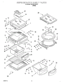 04 - Refrigerator Shelf parts for Whirlpool Refrigerator 3XKGN7050F01 from AppliancePartsPros.com