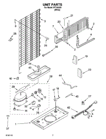 04 - Unit Parts parts for Whirlpool Refrigerator IPT164301 from AppliancePartsPros.com