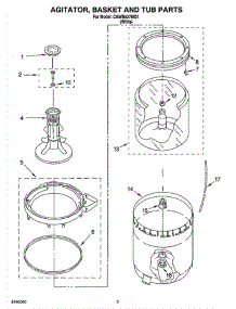 03 - Agitator, Basket And Tub Parts parts for Whirlpool Washer CAWB527MQ1 from AppliancePartsPros.com