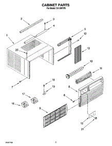 03 - Cabinet Parts parts for Whirlpool Air Conditioner CA18WYP0 from AppliancePartsPros.com