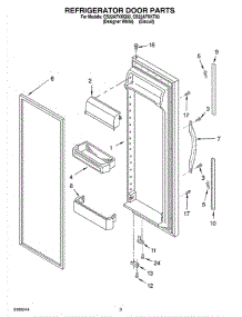 06 - Refrigerator Door parts for Whirlpool Refrigerator CS22AFXKQ03 from AppliancePartsPros.com