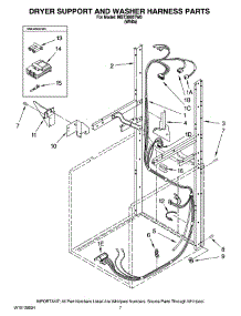 05 - Dryer Support And Washer Harness Parts parts for Maytag Washer Dryer Combo MGT3800TW0 from AppliancePartsPros.com