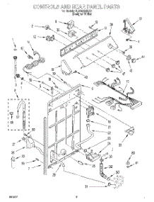 02 - Controls And Rear Panel parts for Whirlpool Washer 3LSR6233EQ1 from AppliancePartsPros.com