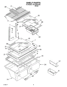 05 - Shelf Parts - Optional Parts parts for Whirlpool Refrigerator 7ST21HPXLQ00 from AppliancePartsPros.com